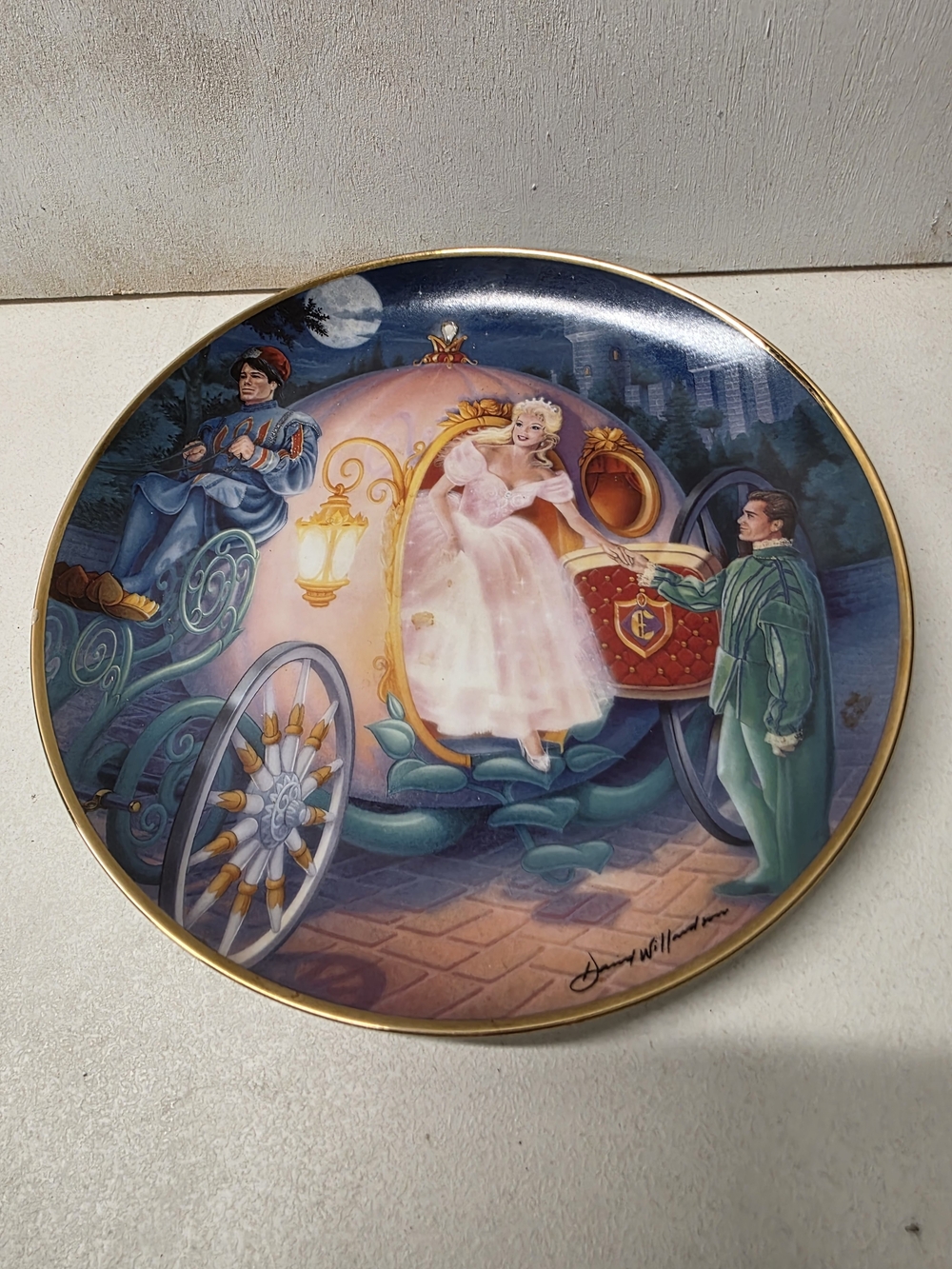 Franklin Mint Cinderella’s Magical Journey David Willardson 1995 Plate 8" Disney